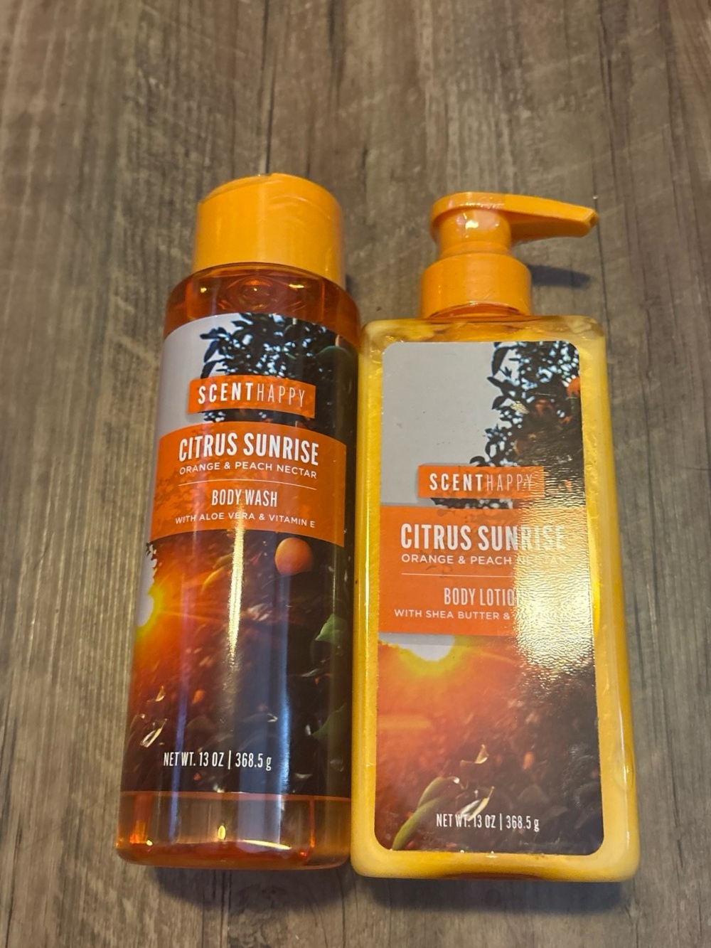 Citrus Sunrise Body Wash & Lotion Set - Orange